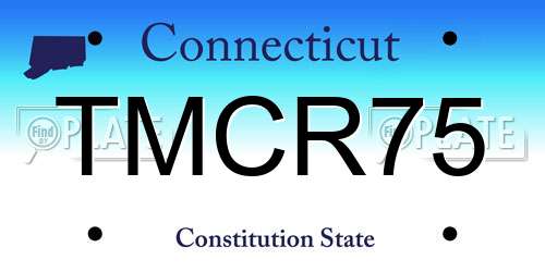 TMCR75 Connecticut License Plate