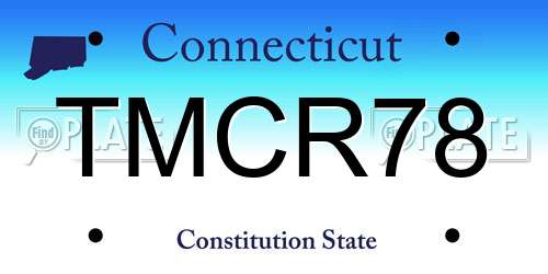 TMCR78 Connecticut License Plate