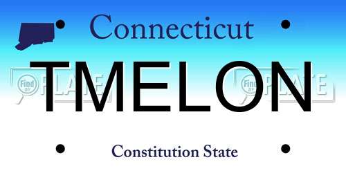 TMELON Connecticut License Plate