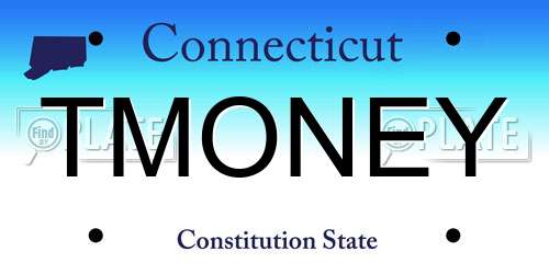 TMONEY Connecticut License Plate