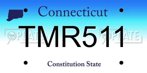 TMR511 Connecticut License Plate