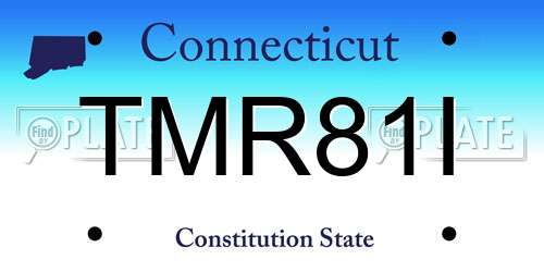 TMR81I Connecticut License Plate