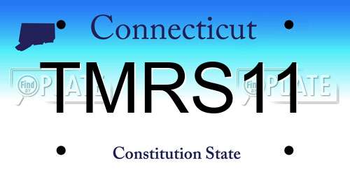 TMRS11 Connecticut License Plate