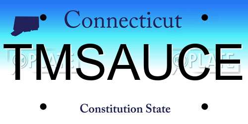 TMSAUCE Connecticut License Plate