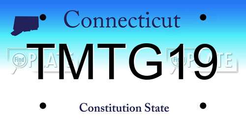 TMTG19 Connecticut License Plate