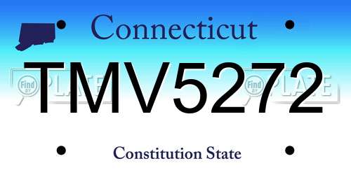 TMV5272 Connecticut License Plate