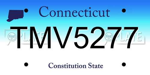 TMV5277 Connecticut License Plate