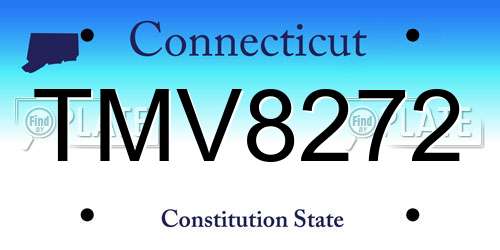 TMV8272 Connecticut License Plate