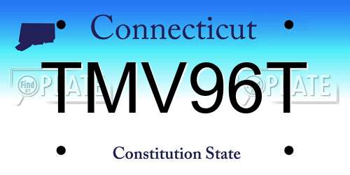 TMV96T Connecticut License Plate
