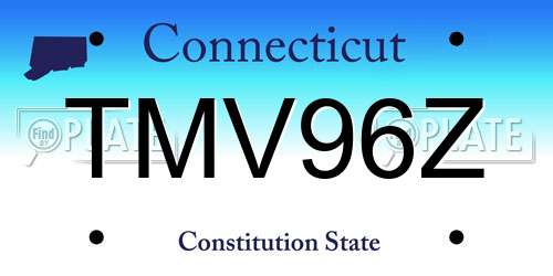 TMV96Z Connecticut License Plate
