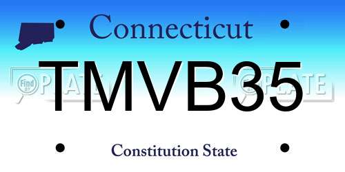 TMVB35 Connecticut License Plate