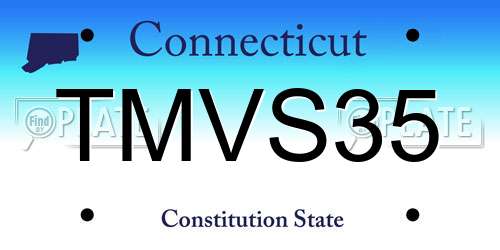 TMVS35 Connecticut License Plate