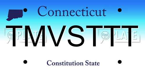 TMVSTTT Connecticut License Plate