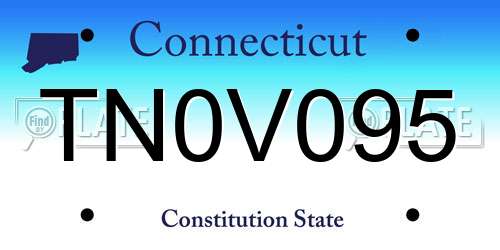 TN0V095 Connecticut License Plate