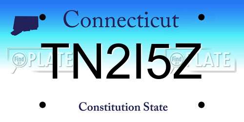 TN2I5Z Connecticut License Plate