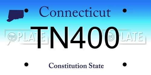 TN400 Connecticut License Plate