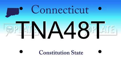 TNA48T Connecticut License Plate