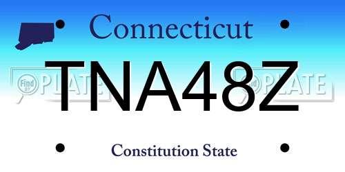 TNA48Z Connecticut License Plate