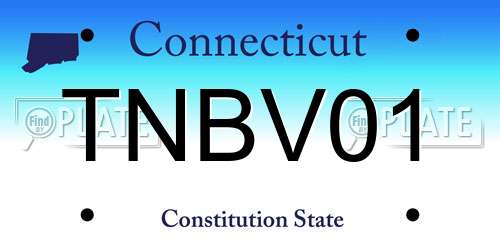 TNBV01 Connecticut License Plate