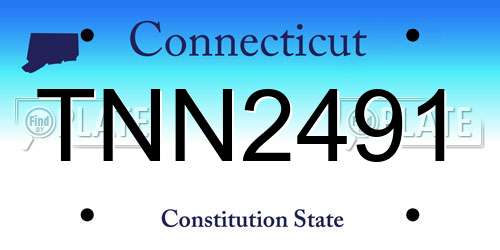 TNN2491 Connecticut License Plate