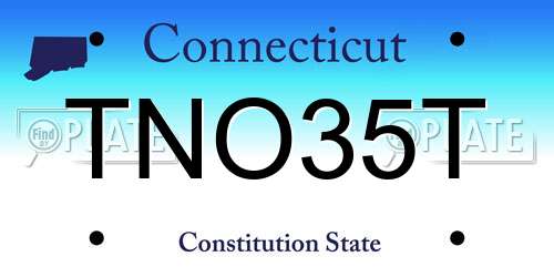 TNO35T Connecticut License Plate