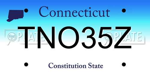 TNO35Z Connecticut License Plate