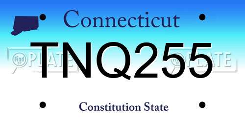 TNQ255 Connecticut License Plate