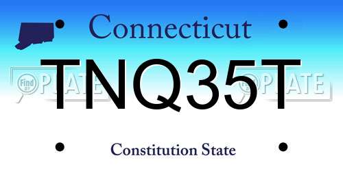 TNQ35T Connecticut License Plate