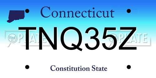 TNQ35Z Connecticut License Plate