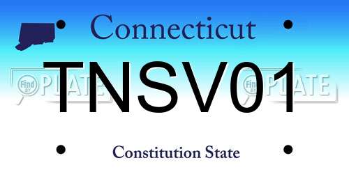 TNSV01 Connecticut License Plate