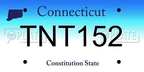 TNT152 Connecticut License Plate