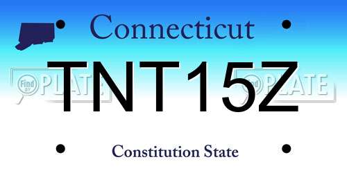 TNT15Z Connecticut License Plate