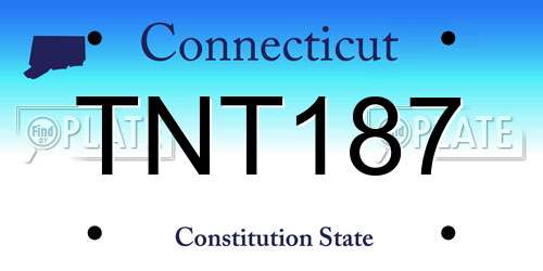 TNT187 Connecticut License Plate