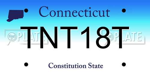 TNT18T Connecticut License Plate