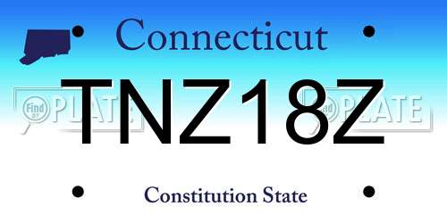 TNZ18Z Connecticut License Plate