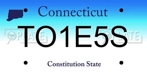 TO1E5S Connecticut License Plate