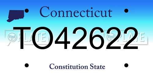 TO42622 Connecticut License Plate