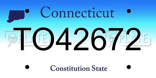 TO42672 Connecticut License Plate