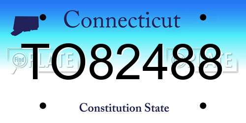 TO82488 Connecticut License Plate