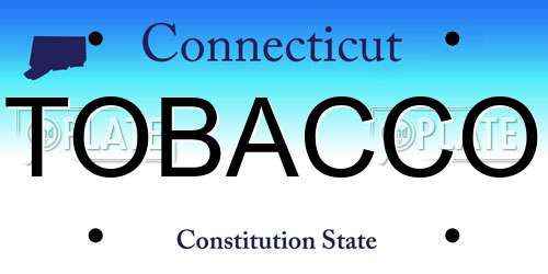 TOBACCO Connecticut License Plate