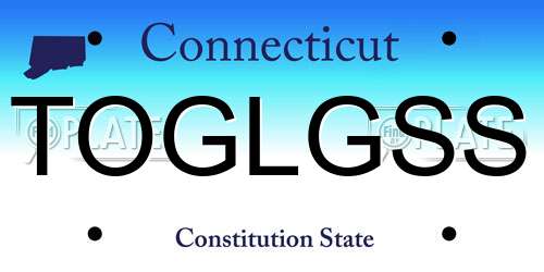 TOGLGSS Connecticut License Plate