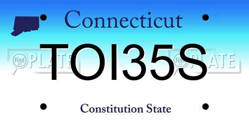 TOI35S Connecticut License Plate