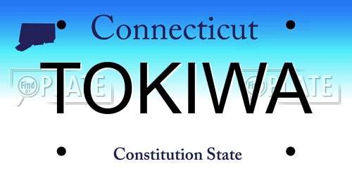TOKIWA Connecticut License Plate