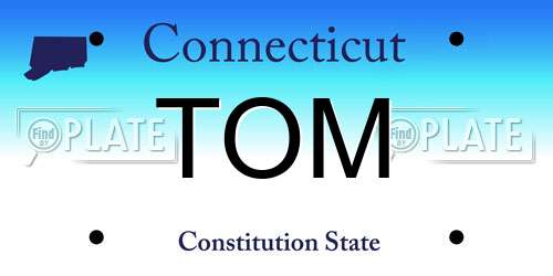 TOM Connecticut License Plate