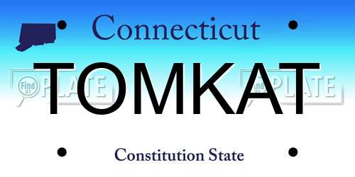 TOMKAT Connecticut License Plate