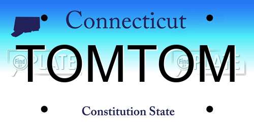 TOMTOM Connecticut License Plate