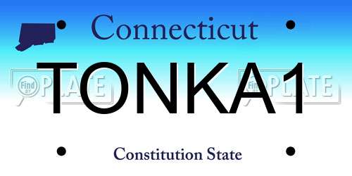 TONKA1 Connecticut License Plate