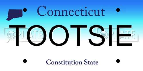 TOOTSIE Connecticut License Plate