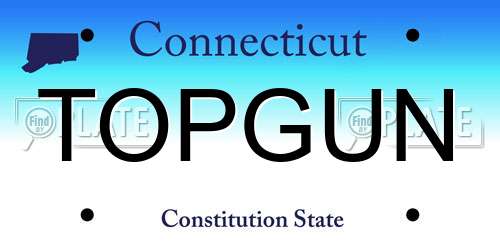 TOPGUN Connecticut License Plate