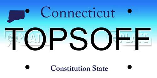 TOPSOFF Connecticut License Plate